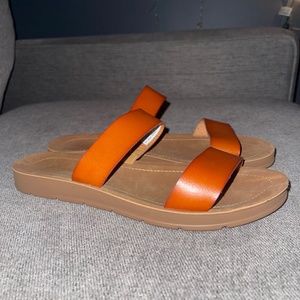 Xappeal Womens Kyley Slide Sandal - Cognac/size 10